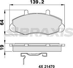 Braxis AB0098 - Kit pastiglie freno, Freno a disco autozon.pro