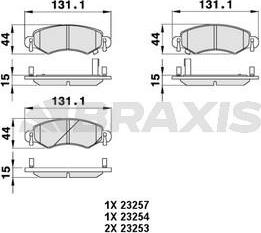 Braxis AB0051 - Kit pastiglie freno, Freno a disco autozon.pro