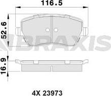 Braxis AB0006 - Kit pastiglie freno, Freno a disco autozon.pro