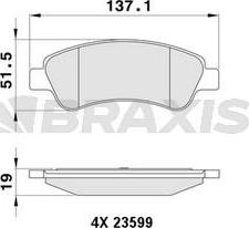 Braxis AB0003 - Kit pastiglie freno, Freno a disco autozon.pro