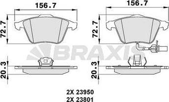 Braxis AB0087 - Kit pastiglie freno, Freno a disco autozon.pro