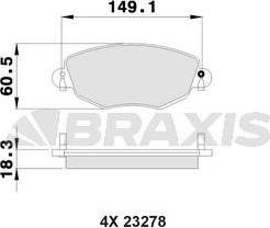 Braxis AB0029 - Kit pastiglie freno, Freno a disco autozon.pro