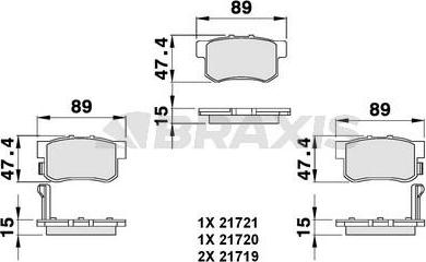 Braxis AB0076 - Kit pastiglie freno, Freno a disco autozon.pro