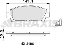 Braxis AB0191 - Kit pastiglie freno, Freno a disco autozon.pro