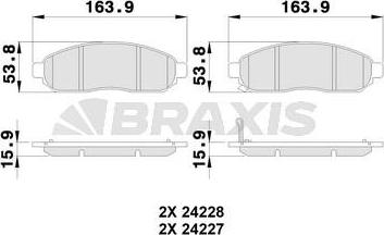 Braxis AB0198 - Kit pastiglie freno, Freno a disco autozon.pro