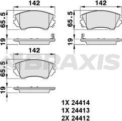 Braxis AB0144 - Kit pastiglie freno, Freno a disco autozon.pro