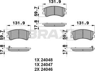 Braxis AB0145 - Kit pastiglie freno, Freno a disco autozon.pro