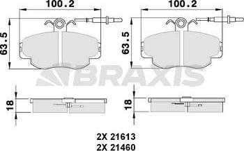 Braxis AB0152 - Kit pastiglie freno, Freno a disco autozon.pro