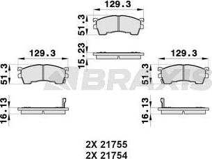 Braxis AB0157 - Kit pastiglie freno, Freno a disco autozon.pro