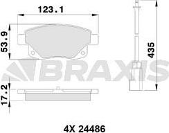 Braxis AB0109 - Kit pastiglie freno, Freno a disco autozon.pro