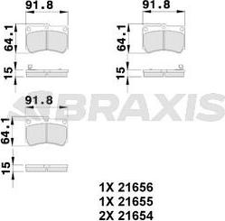 Braxis AB0105 - Kit pastiglie freno, Freno a disco autozon.pro