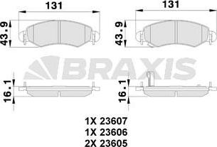 Braxis AB0119 - Kit pastiglie freno, Freno a disco autozon.pro