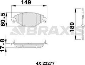 Braxis AB0114 - Kit pastiglie freno, Freno a disco autozon.pro