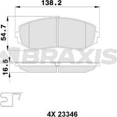 Braxis AB0110 - Kit pastiglie freno, Freno a disco autozon.pro