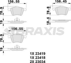 Braxis AB0118 - Kit pastiglie freno, Freno a disco autozon.pro