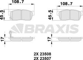 Braxis AB0117 - Kit pastiglie freno, Freno a disco autozon.pro