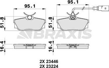 Braxis AB0184 - Kit pastiglie freno, Freno a disco autozon.pro