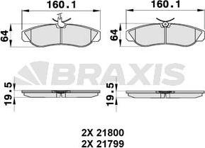 Braxis AB0183 - Kit pastiglie freno, Freno a disco autozon.pro