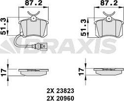 Braxis AB0133 - Kit pastiglie freno, Freno a disco autozon.pro