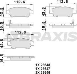 Braxis AB0393 - Kit pastiglie freno, Freno a disco autozon.pro