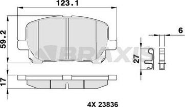 Braxis AB0392 - Kit pastiglie freno, Freno a disco autozon.pro