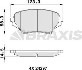 Braxis AB0345 - Kit pastiglie freno, Freno a disco autozon.pro