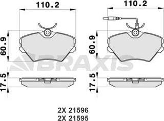 Braxis AB0364 - Kit pastiglie freno, Freno a disco autozon.pro