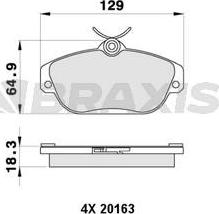 Braxis AB0363 - Kit pastiglie freno, Freno a disco autozon.pro