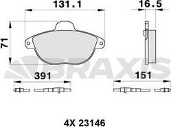 Braxis AB0318 - Kit pastiglie freno, Freno a disco autozon.pro