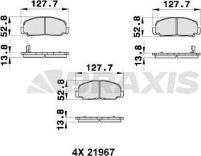 Braxis AB0339 - Kit pastiglie freno, Freno a disco autozon.pro