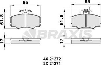 Braxis AB0330 - Kit pastiglie freno, Freno a disco autozon.pro