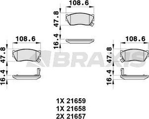 Braxis AB0331 - Kit pastiglie freno, Freno a disco autozon.pro