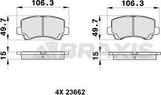 Braxis AB0329 - Kit pastiglie freno, Freno a disco autozon.pro