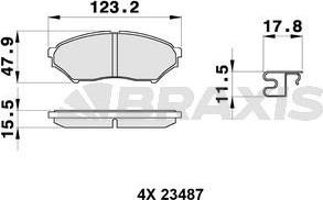 Braxis AB0322 - Kit pastiglie freno, Freno a disco autozon.pro