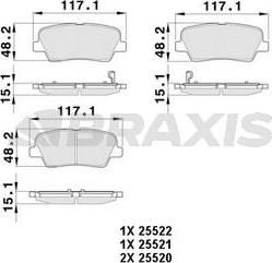 Braxis AB0379 - Kit pastiglie freno, Freno a disco autozon.pro