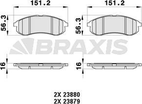 Braxis AB0372 - Kit pastiglie freno, Freno a disco autozon.pro