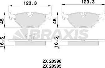 Braxis AB0249 - Kit pastiglie freno, Freno a disco autozon.pro