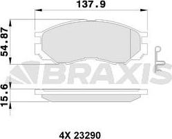 Braxis AB0245 - Kit pastiglie freno, Freno a disco autozon.pro