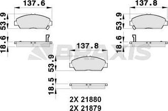 Braxis AB0255 - Kit pastiglie freno, Freno a disco autozon.pro