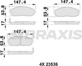 Braxis AB0251 - Kit pastiglie freno, Freno a disco autozon.pro