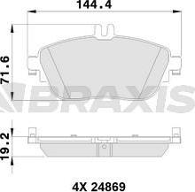 Braxis AB0219 - Kit pastiglie freno, Freno a disco autozon.pro