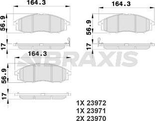 Braxis AB0213 - Kit pastiglie freno, Freno a disco autozon.pro