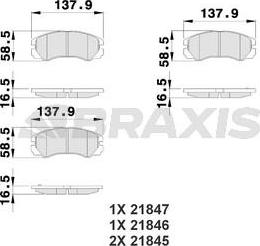 Braxis AB0212 - Kit pastiglie freno, Freno a disco autozon.pro