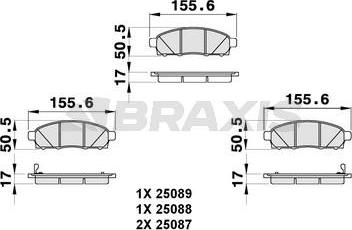 Braxis AB0284 - Kit pastiglie freno, Freno a disco autozon.pro