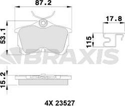 Braxis AB0231 - Kit pastiglie freno, Freno a disco autozon.pro