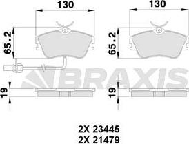 Braxis AB0238 - Kit pastiglie freno, Freno a disco autozon.pro