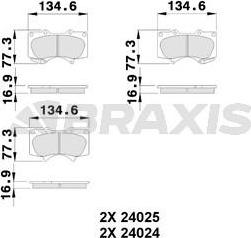 Braxis AB0226 - Kit pastiglie freno, Freno a disco autozon.pro