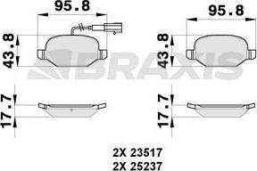 Braxis AB0270 - Kit pastiglie freno, Freno a disco autozon.pro