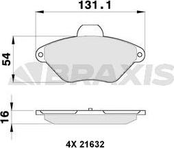 Braxis AB0271 - Kit pastiglie freno, Freno a disco autozon.pro