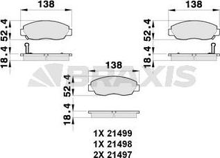 Braxis AB0273 - Kit pastiglie freno, Freno a disco autozon.pro